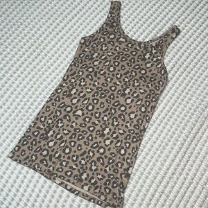 Cheetah print tank top medium tan